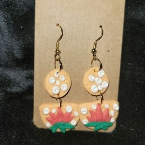 Polymer clay earrings hand made by me